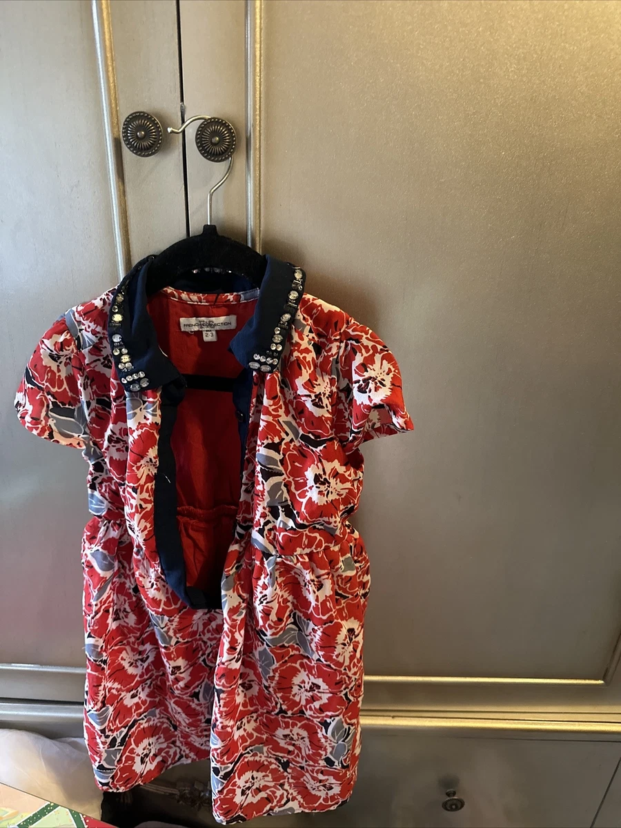 French connection red floral cheap dress