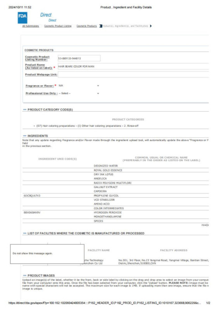 MOKERU Mens Black Beard Dye Cream With Comb Fast Coloring Beard & Hair Dye 80ml