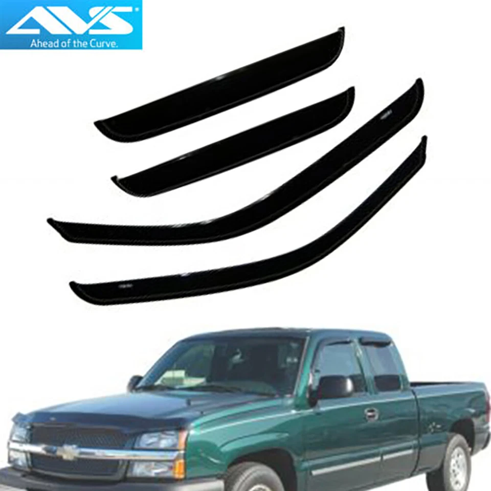 AVS 94044 4pc Window Vent Visor Rain Guards for Silverado / Sierra Extended Cab - Image 3 of 3