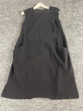 LAFAYETTE 148 Sweater Dress Women Small Black Shift Wool Sleeveless N303