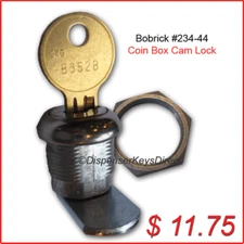 Bobrick Cam Lock Set #234-44 for Coin Box Sanitary Napkin Vending Units (1/set)