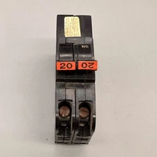 FEDERAL PACIFIC STAB-LOK 1 POLE CIRCUIT BREAKER LJ-5227, 20A, 2 Pole, Untested