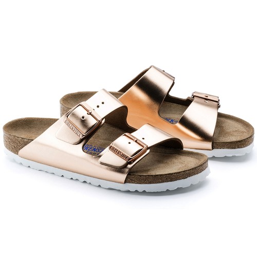 Birkenstock Leather ARIZONA Metallic Copper SOFT FOOTBED BNIB 952091 952093 - Picture 5 of 10