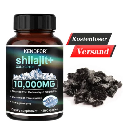 KENOFOR Shilajit 10.000 Mg Aus Dem Himalaya Enthält 85 Spurenelemente 30 bis 120 Kapseln