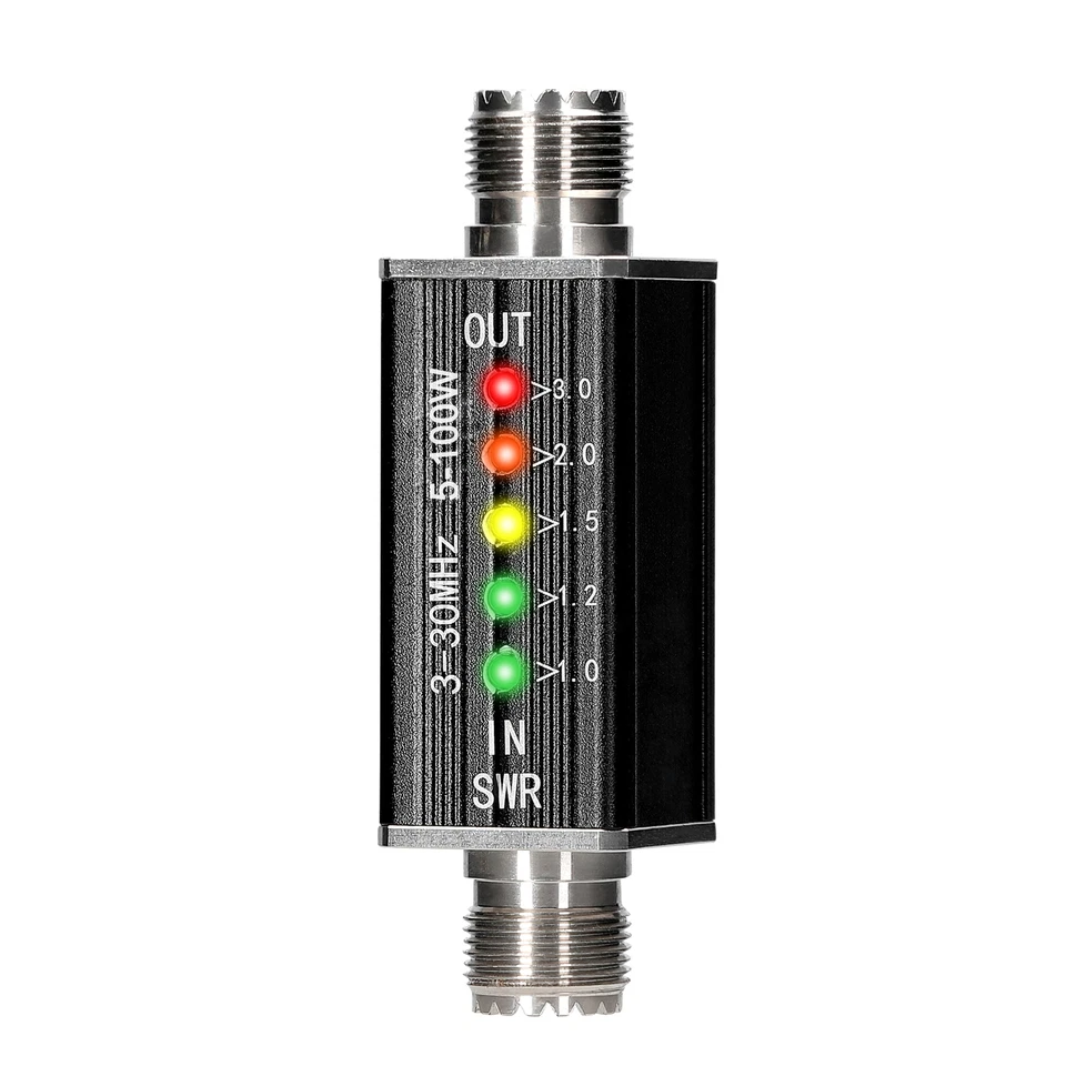 Medidor LED SWR 3-30 MHz Frecuencia Onda Corta Indicador de Ondas Permanentes Foto 3 de 4