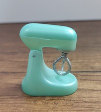 Dollhouse Miniature Turquoise Stand Mixer Kitchen Appliance Teal B6