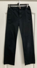 Cat Jack Boy's Jeans Size 12 Black Button Adjust Elastic Waist Zip Fly 154