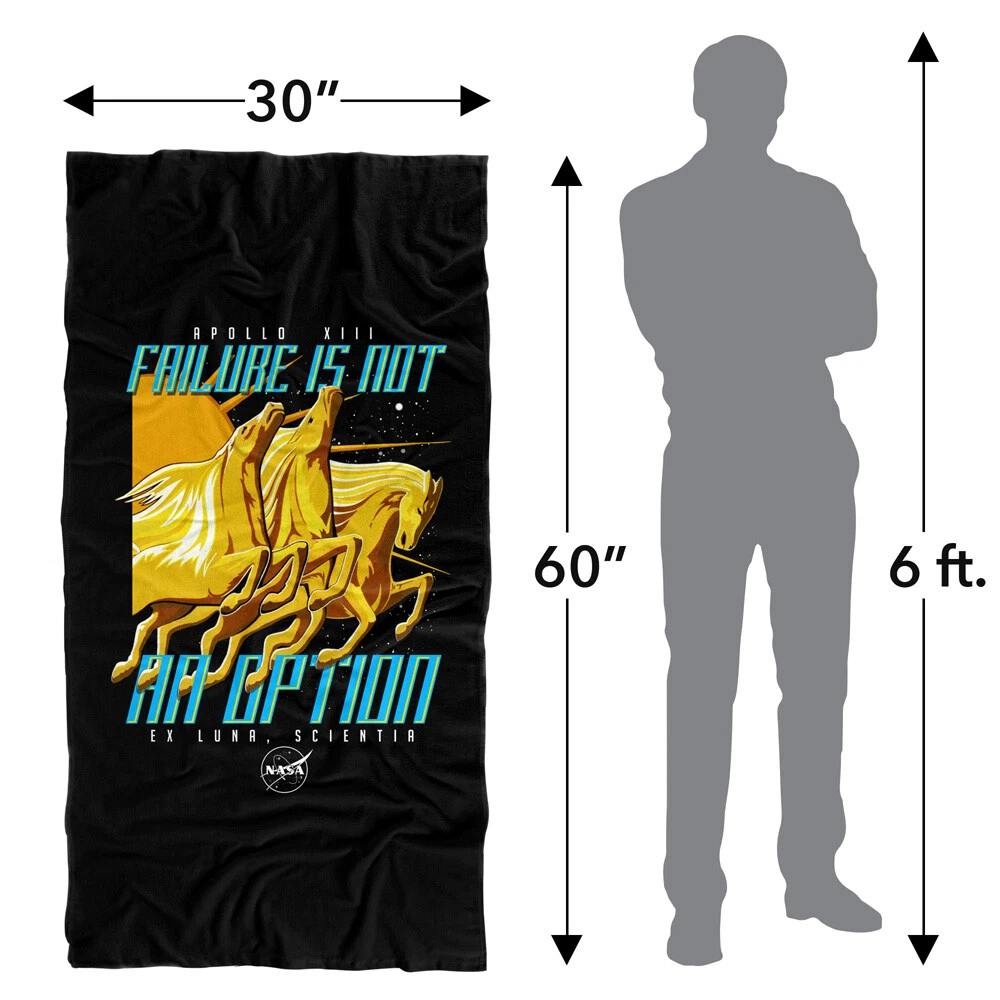 NASA Apollo 13 Horses Officially Licensed Beach Towel 30"x60"