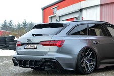 Gefräster Heckansatz Diffusor Splitter Spoiler aus ABS passend für Audi RS6 C8