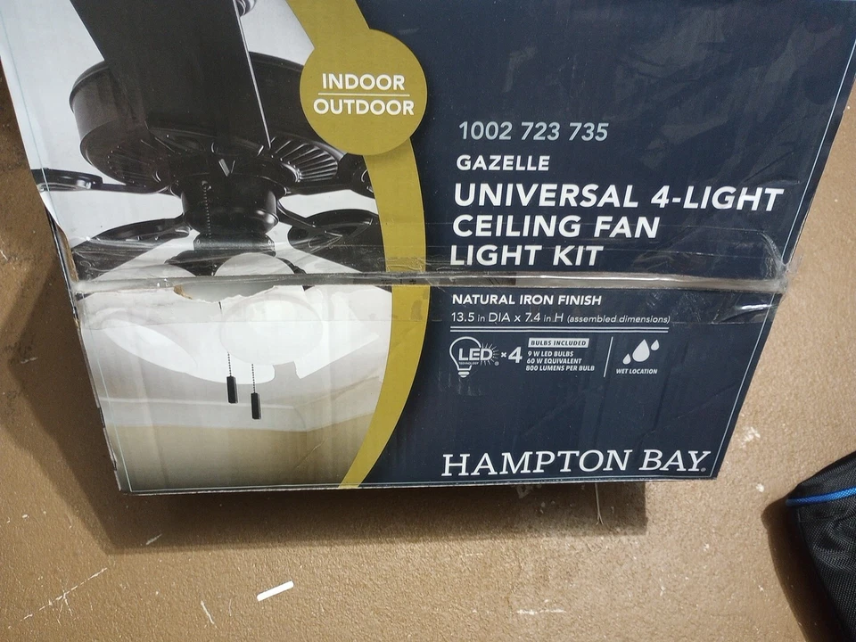 Hampton Bay Gazelle 4 light Led Kit For Ceiling Fan Universal 1002 723 735 NEW - Image 3 of 4