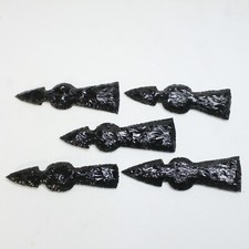 5 Obsidian Ornamental Tomahawk Heads 231N Ax Axe Hatchet