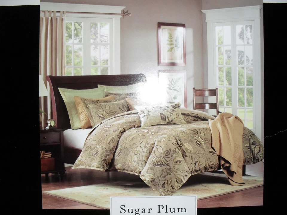 JUEGO EDREDÓN ESTILO EDREDÓN HAMPTON HILL SUGAR CIRUELA 6 PIEZAS NEUTRO BORDADO Foto 2 de 4