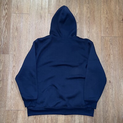 Anchor Blue Hoodie Sweatshirt Adult XL Blue Full Zip Y2K Sherpa