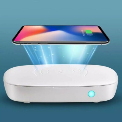 UVC Light (Ultraviolet) Phone Sanitizer Cleanser & Fast Wireless Charger