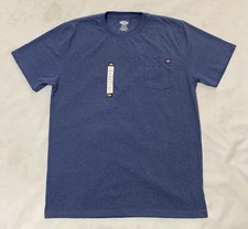 New Dickies Mens Size XLT Blue Work Wear T Shirt Heavy Duty Tee Pocket Crew Neck