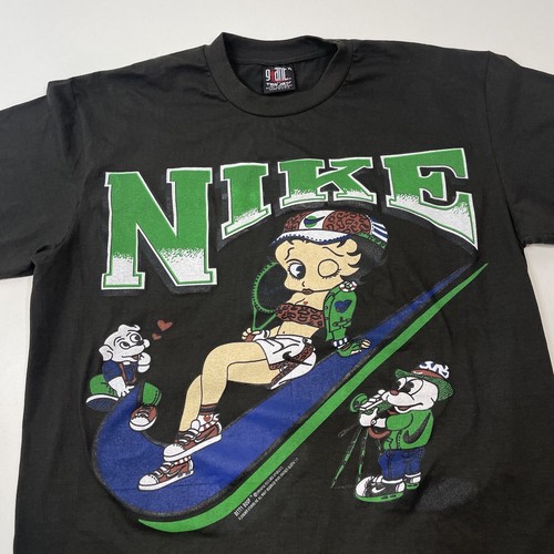Vintage Betty Boop Nike Giant T Shirt Single Stitch Adult Size XL 1994 Studios - Picture 7 of 12