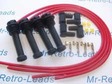 RED 8MM PERFORMANCE IGNITION LEAD KIT FOR ZETEC SILVER TOP KIT-CAR PART BUILT 