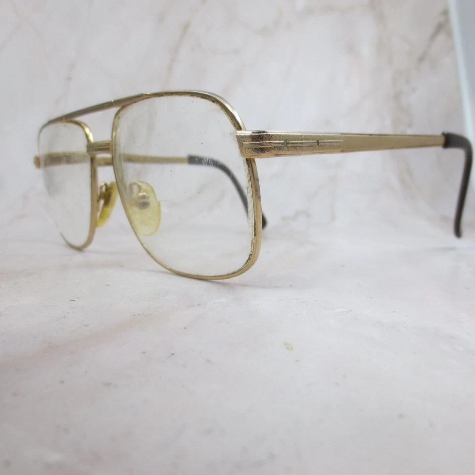 Marco de gafas Flexon 38283-20KGP para hombre dorado pulido borde completo cuadrado 58-16 Foto 2 de 4