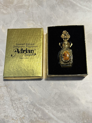 Vintage Adrian Designs Mona Lisa Locket Perfume Bottle Limited Edition 1/8oz