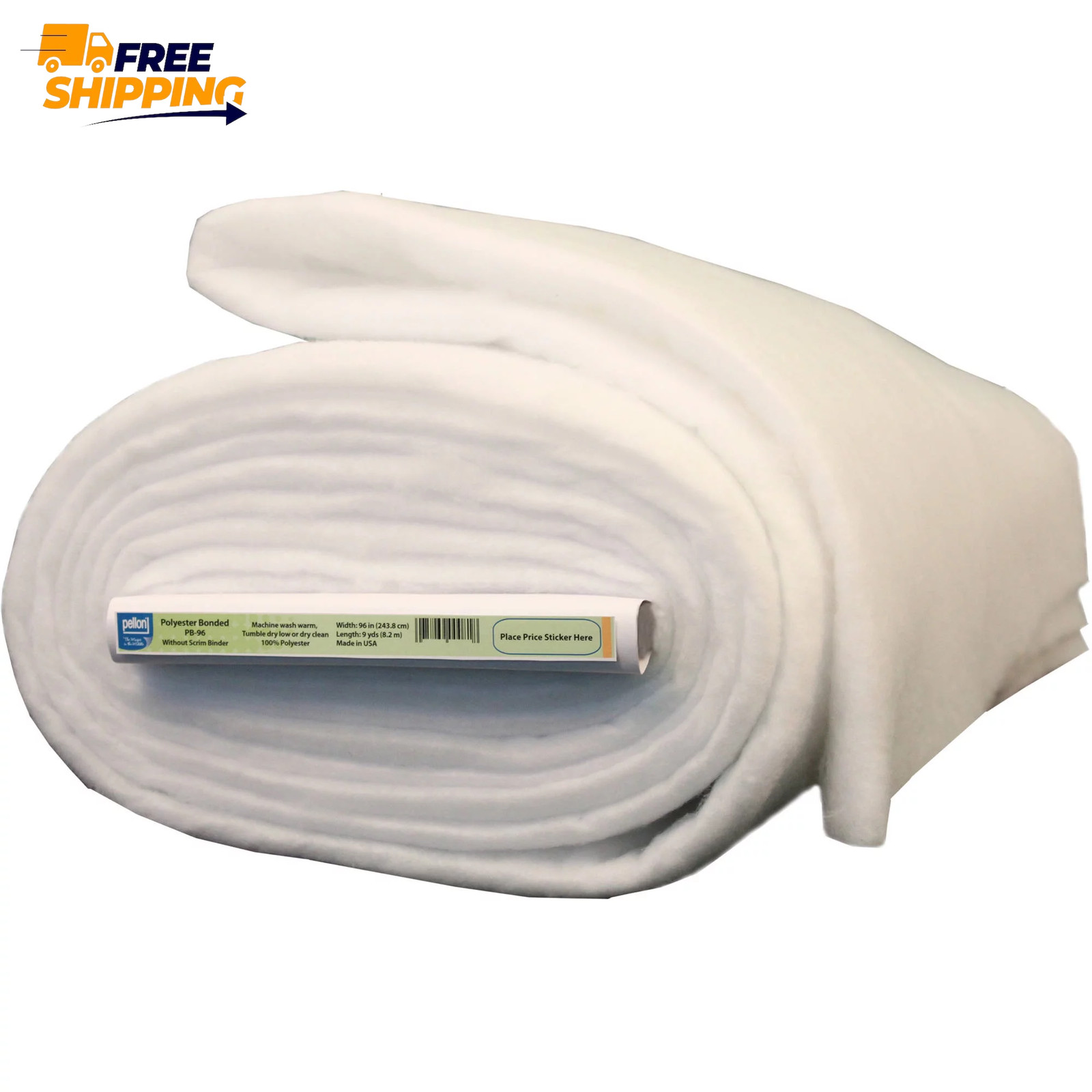 Polyester Quilting Batting, White 96" X 9 Yards by the Bolt ✅ 👈
