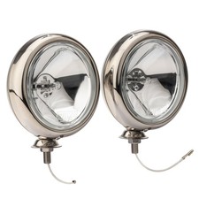 Wipac Classic Style Mini 5'' Driving Lamps, Stainless Steel (Road Legal / Pair)