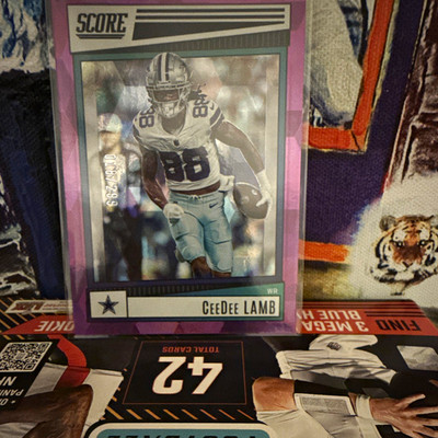 Panini 2022 Score CeeDee Lamb #222 Serial Numbered /299 Dallas Cowboys NFL