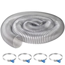 PVC Dust Collection Hose 4" x 10',Clear Collector x 10', Clear