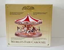 Vintage 2003 Mr. Christmas Gold Label World’s Fair Carousel w/Box & AC Adapter