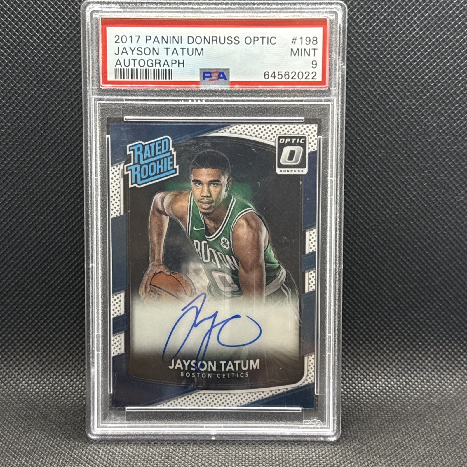 2017-18 Donruss Optic #198 Jayson Tatum Boston Celtics RC Rookie AUTO PSA 9