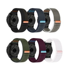 Hook and Loop Quick Dry Watch Band for Garmin Watch 22mm/26mm Woven Nylon Strap