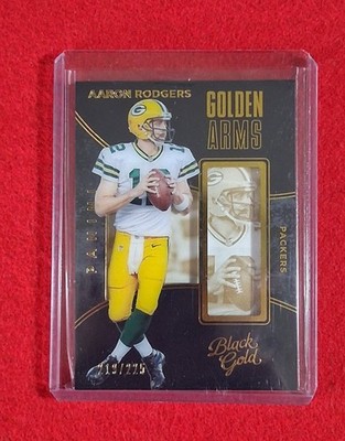 2016 PANINI BLACK GOLD GOLDEN ARMS 219/225 Aaron Rodgers #GA10