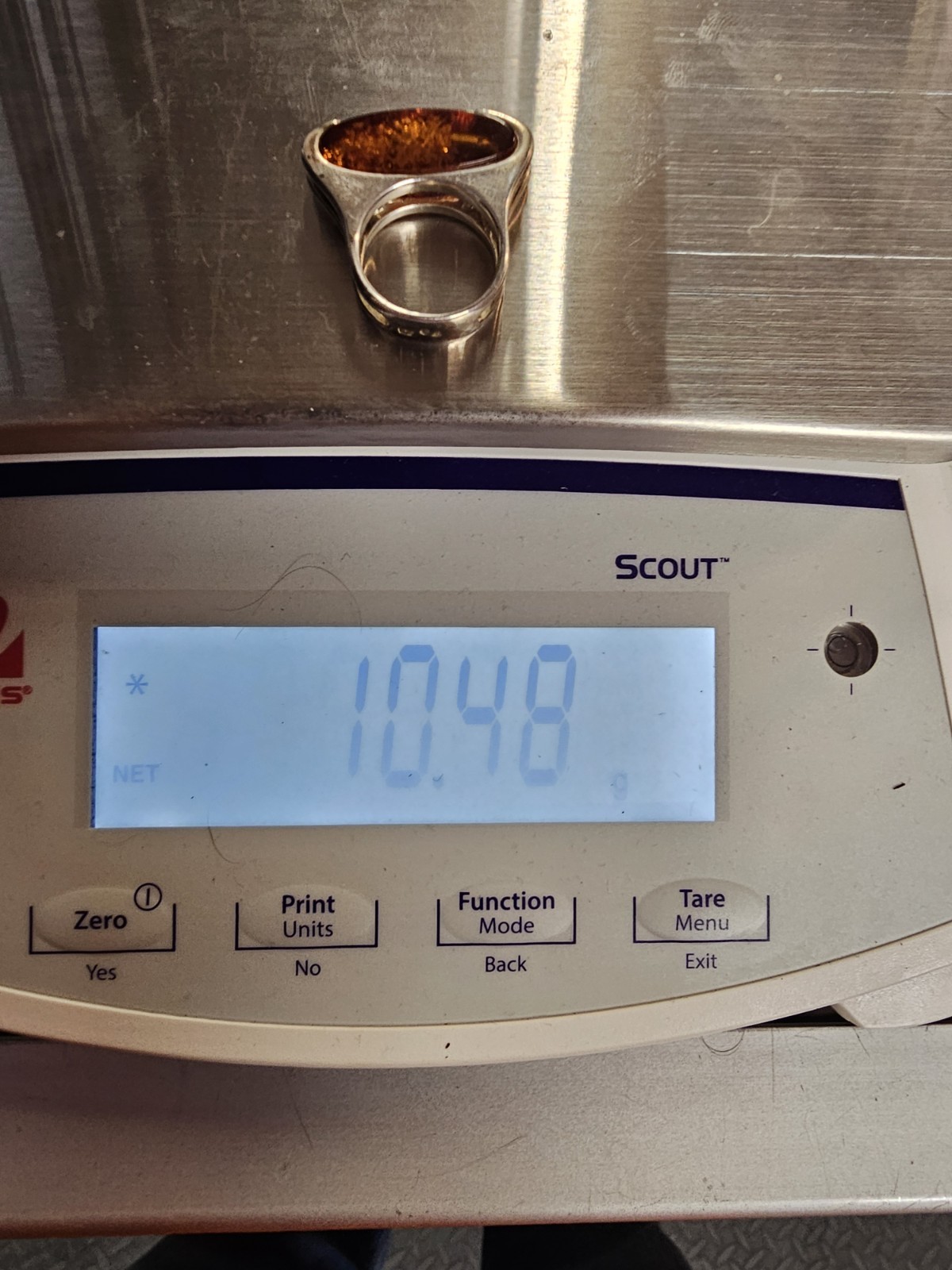 925 Silver Ring With Amber Setting - image 5