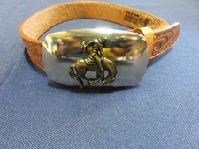 Justin Kids Buckle Top Grain Cowhide Brown Leather Western Belt SIZE 18
