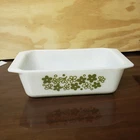 Vintage Pyrex 913 Spring Blossom Crazy Daisy Loaf Pan - 8.5x4.5x2.5