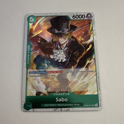 Bandai One Piece CCG Sabo OP09-027 Uncommon Foil Special ENG 6000 Power