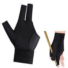 Pool Glove Left Hand Billiards Glove Three Finger Pool Cue Gloves Breathable ...