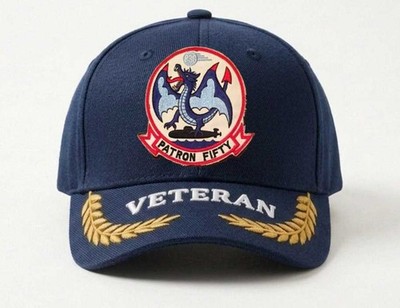 Customized Name Embroidered Hat Us Naval Vp-50 Blue Dragons Patrol Squadron