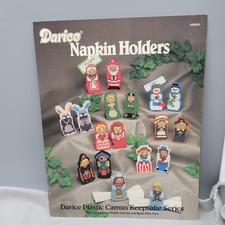 Vintage Darice Napkin Holders Cross Stitch Pa...