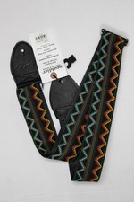 Souldier GS1351 BK02BK Memphis Black Rainbow Zig Zag Guitar Strap Free...