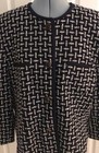 New Chaus Navy Blue White Tweed Wool Jacket Blazer Size 14 — photo 2