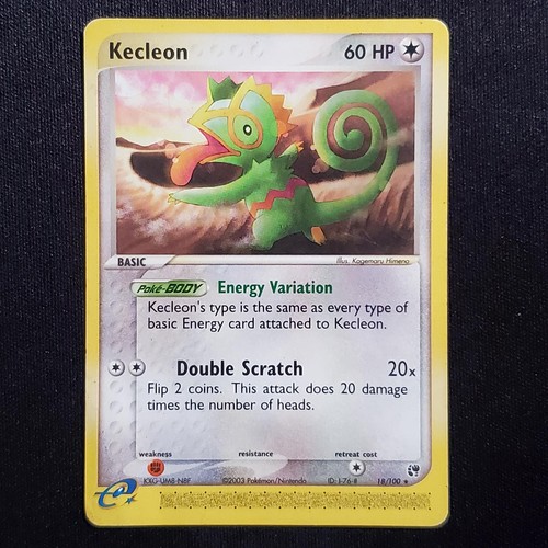 Kecleon 18/100 Rare Sandstorm Pokemon Damaged