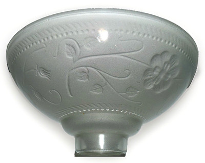 Chandelier Lamp Shade Reverse Frosted Glass with Floral Imprint 1 5/8'' Fitter