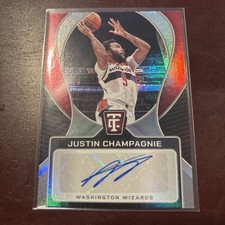 2025 Panini Totally Certified Rookie Autograph Justin Champagnie Wizards TCS-JUS