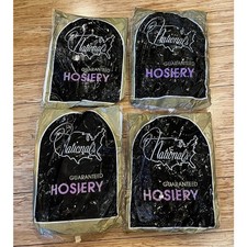 LOT OF 4 Vintage Nationals Hosiery Nylon Pantyhose Stocking Size A  B Tan NIP