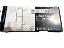 Glacier Bay Paulina Single-Handle Spring Neck Kitchen Faucet in Stainless Steel