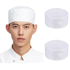 Vent Chef Hats 2 PCS Adjustable Kitchen Cooking Caps Breathable Mesh Top