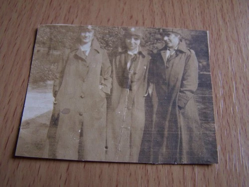 WW1 Military Soldiers Women in Uniform Vintage Photo