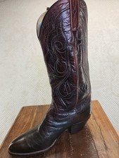 Dan Post Women's Sz 6C Deep Cherry Brown Cowboy Boots Made In Spain 4189