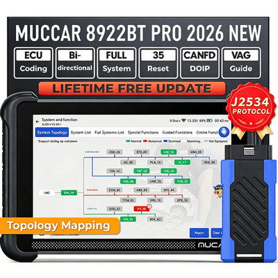 MUCAR 892BT PRO Ver. J2534 ECU Coding Scanner All System Scan w/Topology Mapping
