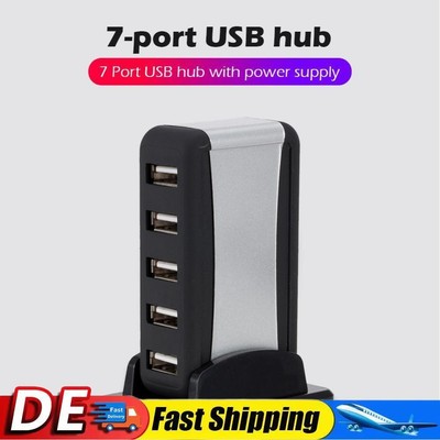 Generic Vertical USB Hub 7 Ports USB 2.0 Splitter mit Netzteil f? PC (EU)